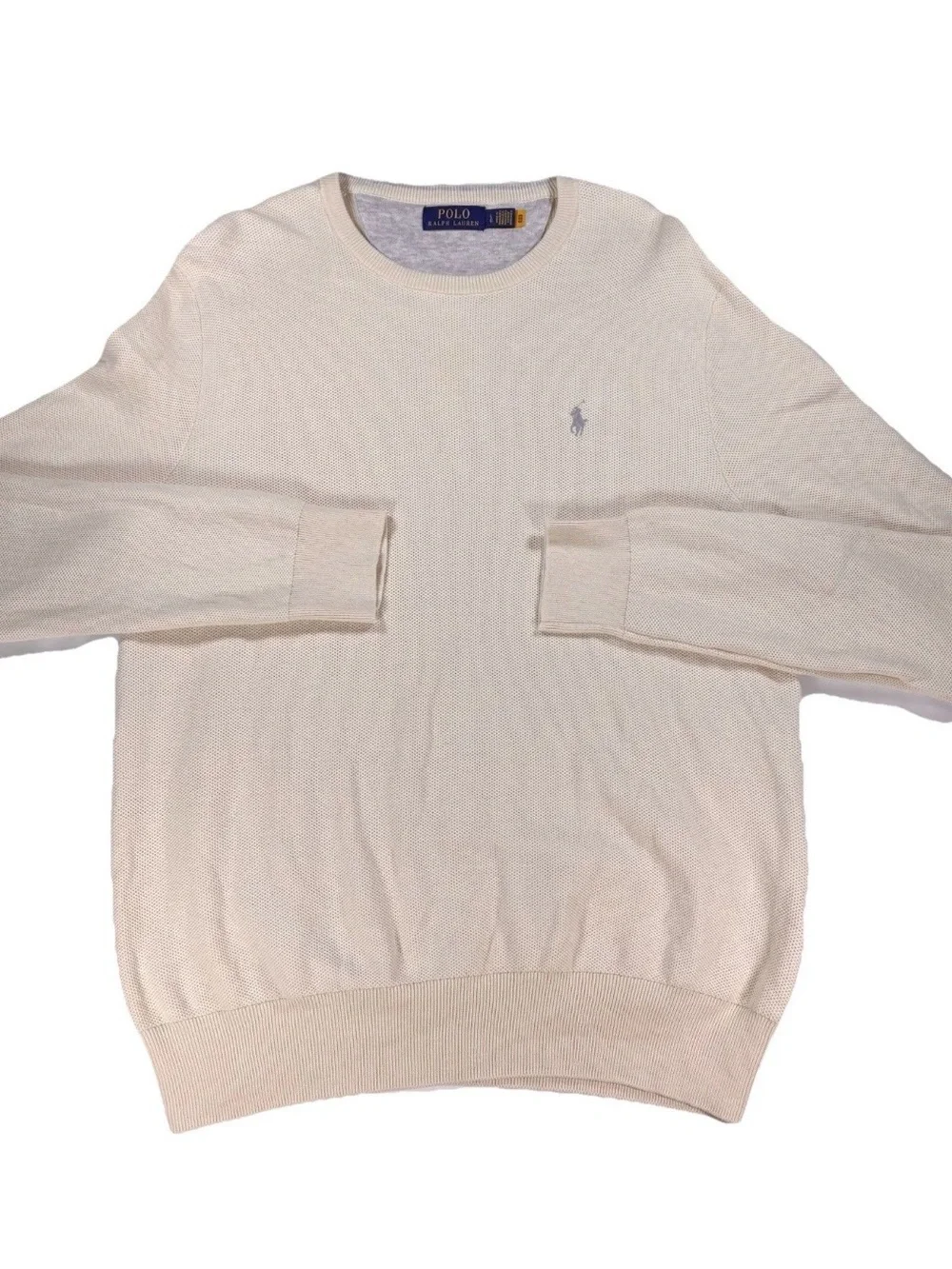 Polo Ralph Lauren Men’s Large Long Sleeve 100% Cotton Sweater with Pony Logo